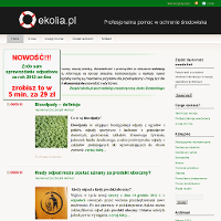 Portal ekolia.pl doradza przedsiębiorcom w sprawach związanych z ochroną środowiska w firmach. Na stronach znajdziecie Państwo przydatne artykuły i porady: - jak samemu rozliczyć się z opłat za korzystanie ze środowiska czy opłaty produktowej, - jak obliczyć uzyskany odzysk i recykling odpadów opakowaniowych,  - jak samodzielnie prowadzić ewidencje odpadów,  - jakie dokumenty i wnioski złożyć przy staraniu się o decyzję środowiskową, pozwolenie zintegrowane czy pozwolenie na emisję gazów i pyłów do powietrza, - kiedy trzeba uzyskać program gospodarki odpadami niebezpiecznymi itp.