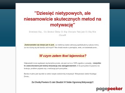 Tylko u Nas znajdziesz jedyny, niepowtarzalny sposób zdobycia wiedzy na temat motywacji. 
			Motywacja to niewątpliwie jeden z najważniejszych czynników do osiągnięcia sukcesu. Motywacja, dawka motywacji