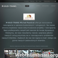 M-BUD-TRANS Michał Pawlicki jest prywatną firmą budowlano-usługową powstałą w 2001 roku. 15 lat działalności to okres dynamicznego wzrostu, nabywania doświadczeń i ciągłego umacniania pozycji rynkowej. Firma M-BUD-TRANS koncentruje się na rynku polskim