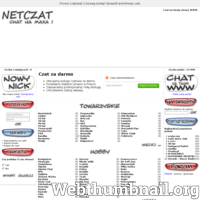 NETCZAT to serwis oferujący bezpłatnie chat, który użytkownicy internetu mogą umieszczać na własnych stronach WWW. Idealne narzędzie do tworzenia społeczności internetowej. Dla wymgających także w wersji komercyjnej.