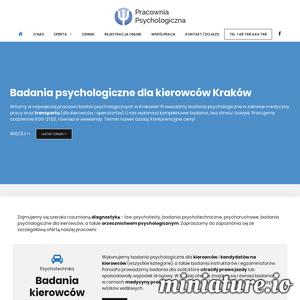 Psychotechnika Kraków: badania psychologiczne dla kierowców i kandydatów na kierowców. Psychotesty - bez stresu i kolejek! Termin nawet dzisiaj - konkurencyjne ceny. Pracownia psychologiczna, psycholog medycyna pracy. Konsultacje psychologiczne, orzeczenia, terapia (trening) EEG Biofeedback.