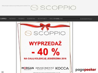 Sklep Scoppio zajmuje się sprzedażą ubrań Włoskich i Francuskich na terenie Wrocławia i okolic. ./_thumb/scoppio.pl.png