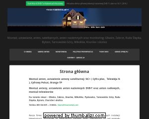 TVSATSERWIS.net Gliwice zapewnia montaż anten satelitarnych oraz ustawienie anten satelitarnych na terenie Gliwic jak i anten służących do odbioru cyfrowej telewizji naziemnej DVB-T ( anten naziemnych ). Zapewniamy też montaż jak i ustawienie anten polskich platform Cyfrowych: NC+, Cyfrowy Polsat, Orange, na terenie miast: Gliwice, Zabrze, Bytom, Tarnowskie Góry, Ruda Śląska, Pyskowice, Knurów, Chorzów, Mikołów. Na każdą usługę udzielamy gwarancję, kontakt, telefon: 883 324 829 lub e-mail : biuro@tvsatserwis.net
 ./_thumb/tvsatserwis.net.png