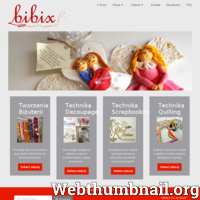 Bibix to sklep dla osób zajmujących się rękodziełem. To również sklep dla osób, które szukają niepowtarzalnych, pięknych przedmiotów wykonanych ręcznie, oraz dla tych, którzy szukają wyjątkowych prezentów. ./_thumb/www.bibix.pl.png