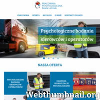 Doświadczony i rzetelny psycholog zaprasza. Badania kierowców i operatorów - Limanowa. Profesjonalna pomoc i opieka psychologiczna. ./_thumb/www.psychologlimanowa.pl.png