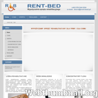 Firma RENT-BED zajmuje się wypożyczaniem sprzętu rehabilitacyjnego: łóżka rehabilitacyjne, koncentratory tlenu,  wózki inwalidzkie, materace.