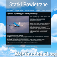 Strona przedstawia definicje lotnictwa cywilnego i wojskowego. Można z niej także dowiedzieć się jakie są różnice między statkiem kosmicznym a statkiem powietrznym oraz między samolotem a szybowcem. ./_thumb/www.statkipowietrzne.com.pl.png