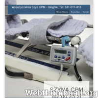 Wypożycz lub zarezerwuj SZYNĘ CPM na wczesny okres pooperacyjny i zacznij rehabilitację w domu. Szybki dowóz, opieka fizjoterapeuty.Telefon: 531 011 813.