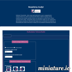 Kalkulator fotowoltaika - oblicz swoje zapotrzebowanie na prąd, z uwzględnieniem autokonsumpcji oraz  systemu upustów (profilu klienta, wielkości instalacji). Poznaj przybliżoną cenę instalacji, wysokość dotacji oraz ulgi zgodnie z profilem klienta. Zobacz symulację okresu spłaty - fotowoltaika spłaca się stosunkowo szybko do czasu użytkowania i generuje górę oszczędności! Odkryj jak wielki wpływ masz na środowisko! Czy wiedziałeś, że fotowoltaika jest średnio 4-8x tańsza w redukcji CO2 niż posadzenie określonej liczby drzew? ./_thumb1/bezplatnyaudyt.pl.png