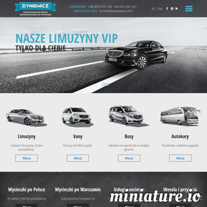 Firma Dyniewicz organizuje przewóz osób, wynajem busów, wynajem autokarów i limuzyn. W naszej ofercie znajdą Państwo samochody luksusowych marek. Nasi kierowcy są wykwalifikowani i oferują profesjonalne przewozy luksusowymi autami. Serdecznie zachęcamy także do skorzystania z oferty jednodniowych wycieczek po polskich miastach.
