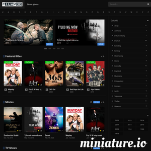 Na tej stronie znajdziesz linki do filmów online. Setki filmów seriali nowości z tv w jednym miejscu. Strona poświęcona filmom serialom nowościom kinowym, Nie przegap okazji oglądaj na tv laptopie telefonie tablecie gdzie chcesz i kiedy chcesz. Filmy online i seriale wyszukane z sieci na jednej stronie juz nie trzeba przeszukiwać setki strona za swoim ulubionym filmem lub serialem.