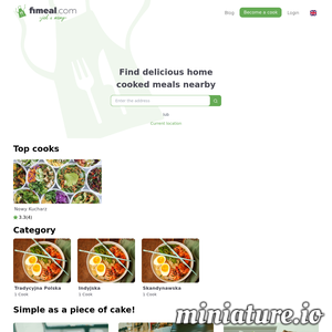 Fimeal.com to internetowa platforma marketplace na której kucharze mogą znaleźć klientów wśród okolicznych mieszkańców. Platforma umożliwia znalezienie szybko i łatwo, najlepszych lokalnych dań, potraw i posiłków w Twojej okolicy. ./_thumb1/fimeal.com.png