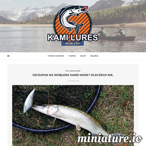 Kami Lures - Woblery hand made to strona poswiecona prezentacji rekodziela wedkarskiego. Na stronie dowiesz sie, jaka przyneta dedykowana jest pod drapieznika. Nauczysz sie rozpoznawac typy przynet jak: woblery boleniowe, woblery szczupakowe i sandaczowe. Relacjonujemy rowniez wyprawy wedkarskie. Zapraszamy na nasza strone www. ./_thumb1/kamilures.pl.png