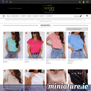 Sklep internetowy (butik) online z modną i stylową odzieżą damską polskich producentów m.in.: Cocomore, Luise, Bocca, Laki itp. Oferujemy najwyższej jakości odzież damską na formalne bądź casualowe okazje w butiku dostępnym online za pośrednictwem messengera, komunikatora lub poczty elektronicznej. Istnieje możliwość zakupu produktu na zamówienie po uprzednim kontakcie z nami.
 W naszym asortymencie znajdują się: koszulki, bluzki, sukienki itp.
Zapraszamy do bezpiecznych zakupów w naszym sklepie internetowym online.