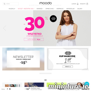 Sklep online - Moodo.pl mający w ofercie eleganckie kolekcje ubrań na wyjątkowe uroczystości. Modna odzież damska w niskich cenach: buty, czapki, koszule, kurtki, marynarki, bluzy, swetry. Uzupełnienie garderoby: apaszki, szale, rękawiczki, torby, czapki, okulary, portfele. Kultowe kolekcje wysokiego gatunku. Najnowsze trendy i ciekawe inspiracje by urozmaicić osobistą szafę. Moodo.pl – butik internetowy mający w ofercie zawsze aktualny magazyn: bestsellery, nowości, outlet, nowe kolekcje ubrań codziennych. ./_thumb1/moodo.pl.png