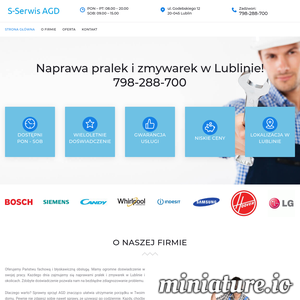 S-Serwis AGD z Lublina oferuje naprawę pralek, zmywarek w Lublinie i okolicach. Zadzwoń już dziś Tel 798-288-700! Naprawiamy większość pralek i zmywarek dostępnych na polskim rynku. ./_thumb1/serwisagdlublin.pl.png