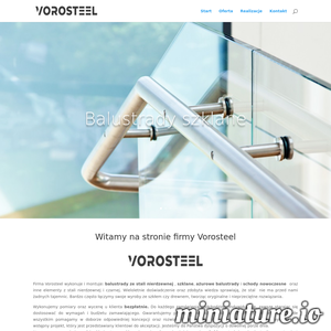 Firma Vorosteel wykonuje i montuje: balustrady z stali nierdzewnej, szklane, ażurowe balustrady i schody nowoczesne oraz inne elementy z stali nierdzewnej.