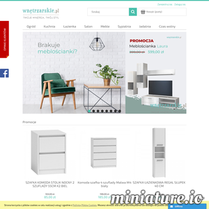 Wnętrzarskie.pl oferuje bogaty wybór produktów dla domu i ogrodu. Znajdziesz tu wszystko co niezbędne do kuchni, łazienki czy też sypialni. Zapraszamy! ./_thumb1/wnetrzarskie.pl.png
