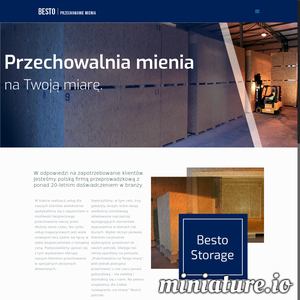 Jesteśmy polską firmą działającą na rynku od ponad 20 lat. Doświadczenie oraz ciągłe poszerzanie wachlarza świadczonych usług sprawia, że jesteśmy liderem na rynku firm oferujących bezpieczne przechowywanie mienia. 
Nasze usługi łączą w sobie bezpieczeństwo i niskie ceny. Mienie przechowujemy w specjalnych skrzyniach drewnianych o różnych gabarytach, które swoją wielkością umożliwiają składowanie najczęściej występujących elementów wyposażenia domów i biur. Solidna konstrukcja skrzyń umożliwia wysokie składowanie z wykorzystaniem wózków widłowych. Wybór skrzyń pozwala klientom racjonalnie wykorzystać przestrzeń do swoich potrzeb. Posiadamy system kontroli magazynu, dzięki któremu możliwe jest szybkie wyszukanie i udostępnienie Państwa mienia.
 ./_thumb1/www.besto-storage.com.png