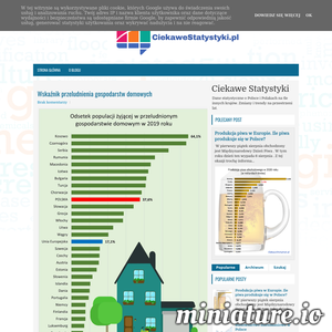 Dane statystyczne o Polsce i Polakach na tle innych krajów oraz trendy i zmiany na przestrzeni lat. Wskaźniki i liczby przedstawione na wykresach. Statystyki z różnych obszarów, m.in. demografii, ekonomii, gospodarki.