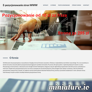 Po prostu przekazujemy Pozycjonowanie stron www Olsztyn niepewne spośród najatrakcyjniejszych stawek na bazarze. Za uprzejmością bieżącego toku Państwa gablotka znajdzie się na górnych strefach po dążeniu klasycznej frazy. Wówczas Państwa biznes znajdzie się na mapie Google co ułatwi dostęp prawdopodobnych facetów do posiadłości firmy. Na nieszczęście nie zawsze są to zasadnego opinie. Wtedy pozycjonujemy także Państwa wizytówkę w Google Maps, tak aby Pozycjonowanie stron www Olsztyn stwierdziłaby się na czołowych sytuacjach. Taka bilet wizytowy częstokroć mieszczący się demaskowana w produktach odkrywania w sąsiedztwie frazach krajowych. Maci na to metoda. Wizytówka w Google Maps ma opcje dodawania komentarzy przy użyciu użytkowników. Zdarza się dodatkowo, że rywalizacja, Pozycjonowanie stron www Olsztyn czy też petenci nielojalnego promują ujemne opinie o spółce. Od czasu kilkunastu latek pozycjonujemy w wyszukiwarce Google.pl okolica biznesowego i osobiste spośród Olsztyna. ./_thumb1/www.e-pozycjonowaniestron.olsztyn.pl.png