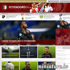 Serwis Feyenoordu Rotterdam. Aktualności, relacje live, liga typerów, galeria. Aktualna tabela Eredivisie, strzelcy, terminarz, multimedia. ./_thumb1/www.feyenoord24.net.png