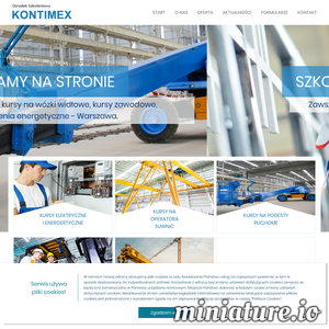 Kontimex to ośrodek szkoleniowy oferujący szeroki wachlarz kursów i szkoleń. Posiadamy ponad dwudziestoletnie doświadczenie – znamy się na organizacji i realizacji różnego typu szkoleń. Działamy zgodnie z obowiązującym prawem i przepisami regulującymi nadawanie i nabywanie uprawnień. Specjalizujemy się w szkoleniach technicznych wielu wąskich dziedzin (m.in. kursy na dźwignice, kursy energetyczne).
Dzięki poszerzeniu swojej wiedzy i umiejętności zyskują Państwo wyuczenie lub zmianę zawodu, dokształcenie się w nowych umiejętnościach, zdobycie uprawnień i świadectw kwalifikacyjnych pozwalających na obsługę wybranych urządzeń technicznych oraz przygotowanie do egzaminu państwowego. Przebycie kursów lub szkoleń wieńczy zdanie egzaminu zawodowego. 
Nasze kursy
	kierowca wózków jezdniowych z napędem silnikowym
	konserwacja wózków jezdniowych podnośnikowych
	wymiana i eksploatacja butli gazowych w wózkach jezdniowych spalinowych
	eksploatacja urządzeń sieci i instalacji energetyczny