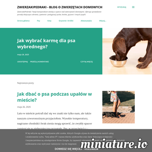 Blog poświęcony jest tematyce zwierząt domowych – zarówno popularnych pupili, jak psy i koty, jak i mniej oczywistych towarzyszy człowieka, takich jak gryzonie, ptaki, ryby czy gady. Treści publikowane na blogu obejmują porady dotyczące pielęgnacji, żywienia, zachowania i zdrowia zwierząt, a także opisy produktów, recenzje karm, zabawek i akcesoriów dostępnych na rynku.

Celem bloga jest dostarczanie rzetelnych i praktycznych informacji, które pomagają opiekunom lepiej zrozumieć potrzeby swoich pupili. Artykuły tworzone są w przystępny sposób, z naciskiem na codzienne doświadczenia oraz realne sytuacje związane z opieką nad zwierzętami. Regularnie poruszane są także tematy adopcji, odpowiedzialnego posiadania zwierząt oraz budowania więzi między człowiekiem a jego podopiecznymi.

Blog stanowi źródło wiedzy i inspiracji zarówno dla początkujących właścicieli, jak i osób bardziej doświadczonych.  ./_thumb2/zwierzakipedraki.blogspot.com.png